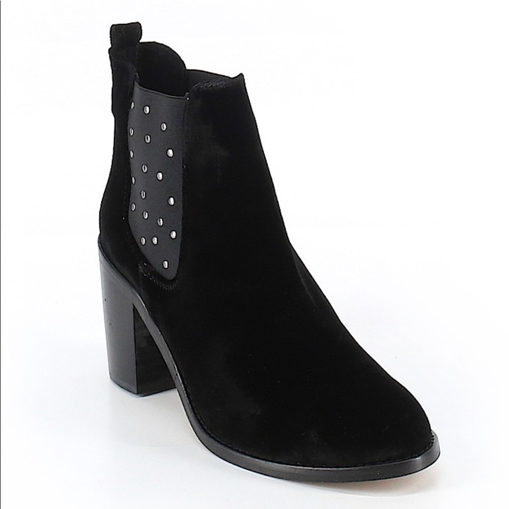 Anthropology Musse & Cloud Women’s Black Suede Studded Boot